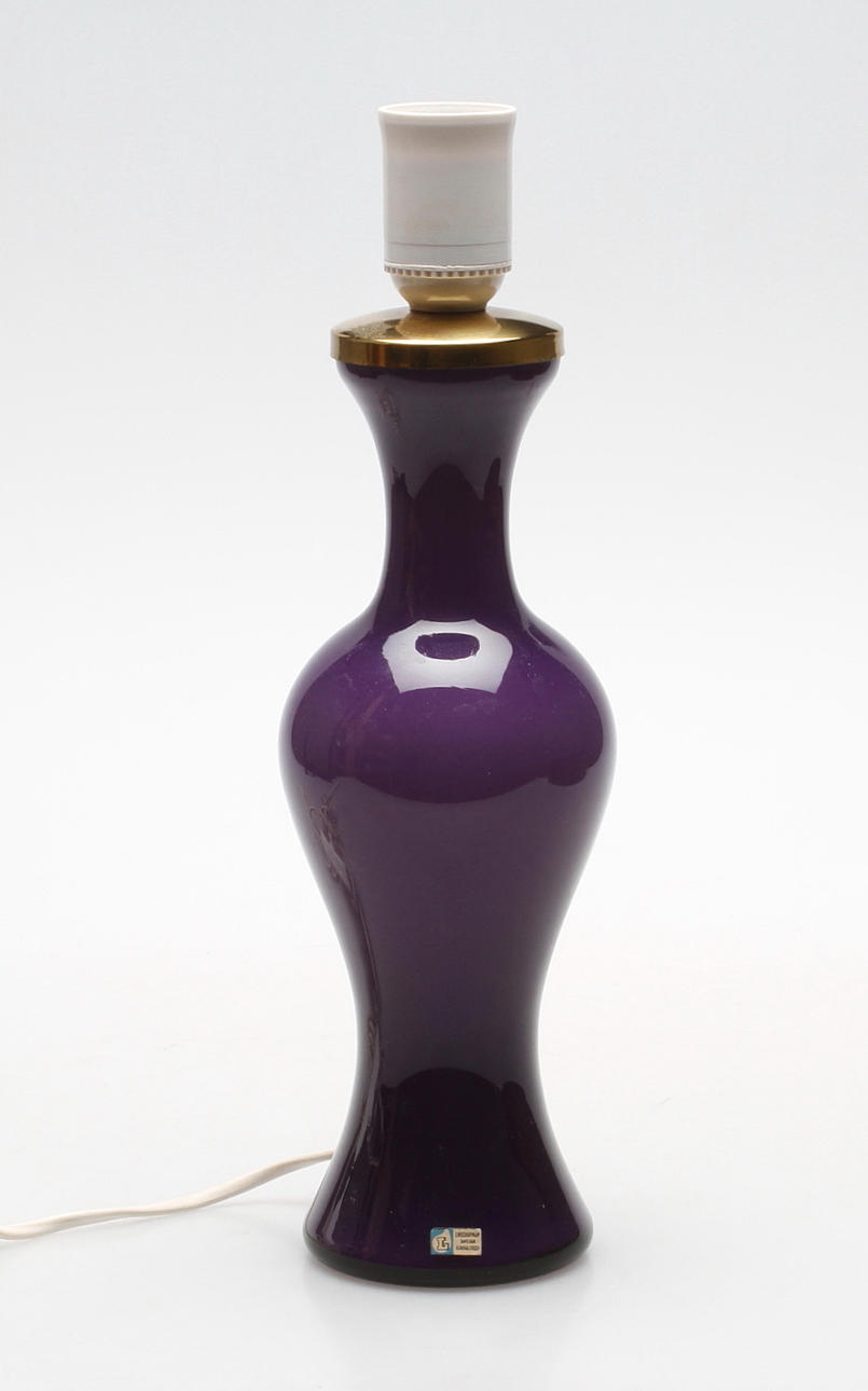 LAMPFOT, glas, Gunnar Ander, Lindshammar.