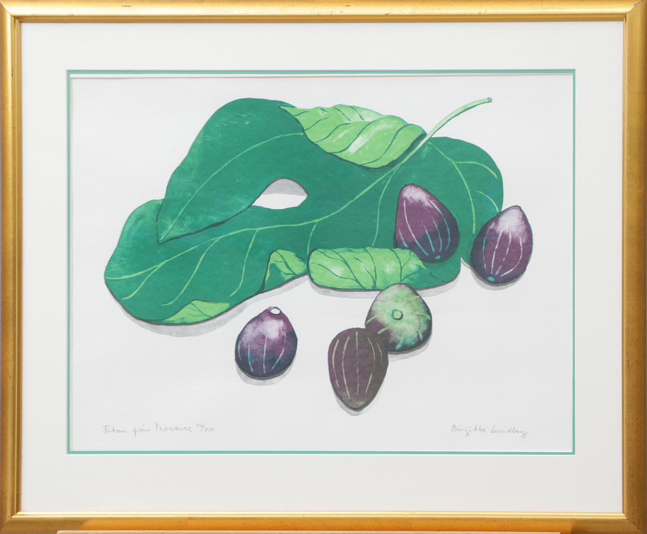 BIRGITTA LUNDBERG. LITO, Figs from Provence, signed.