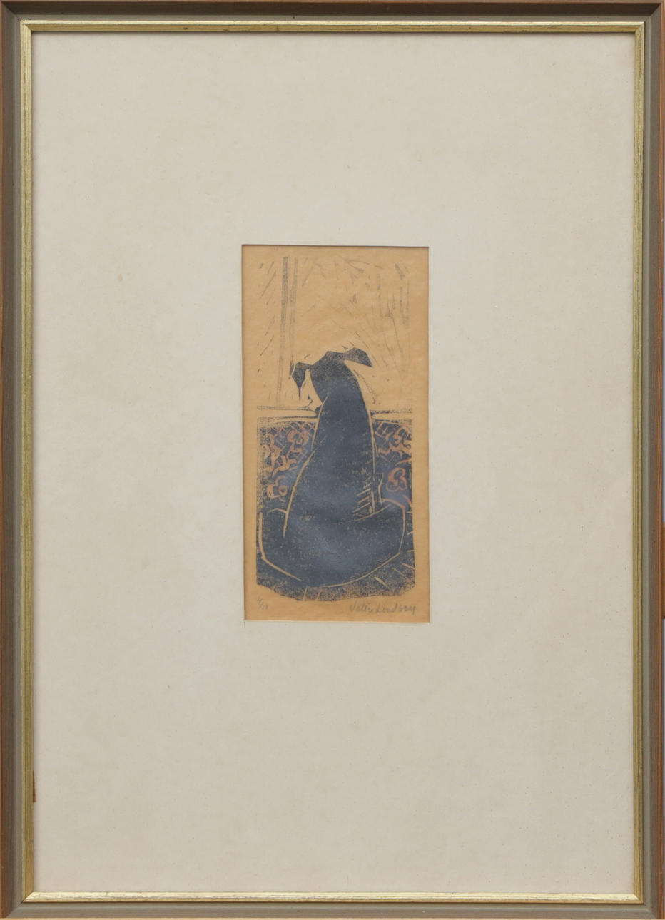 VALTER LINDBERG. GRAPHIC SHEET, signed.