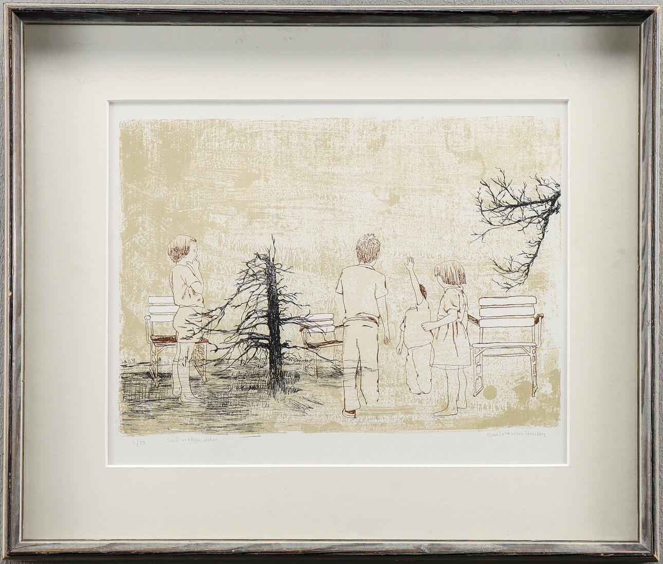 ANNA JOHANSSON STENBERG lithograph 7/12, signed.