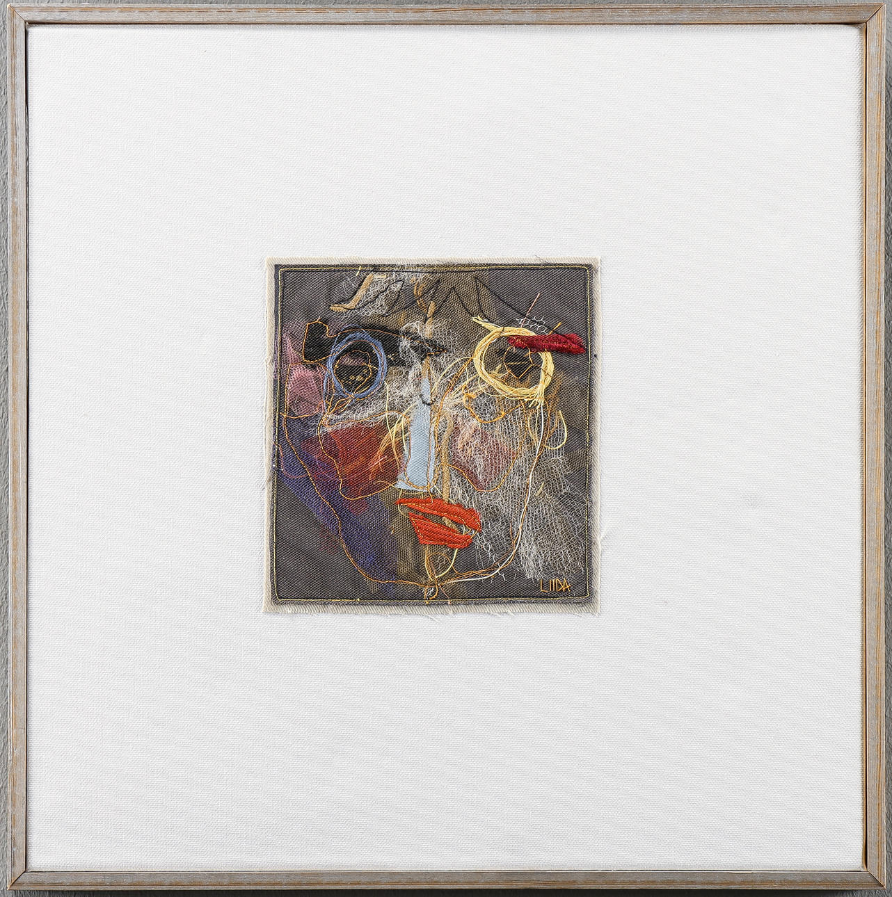 LIIDA HARDNER LARSSON Textilgemälde, signiert.