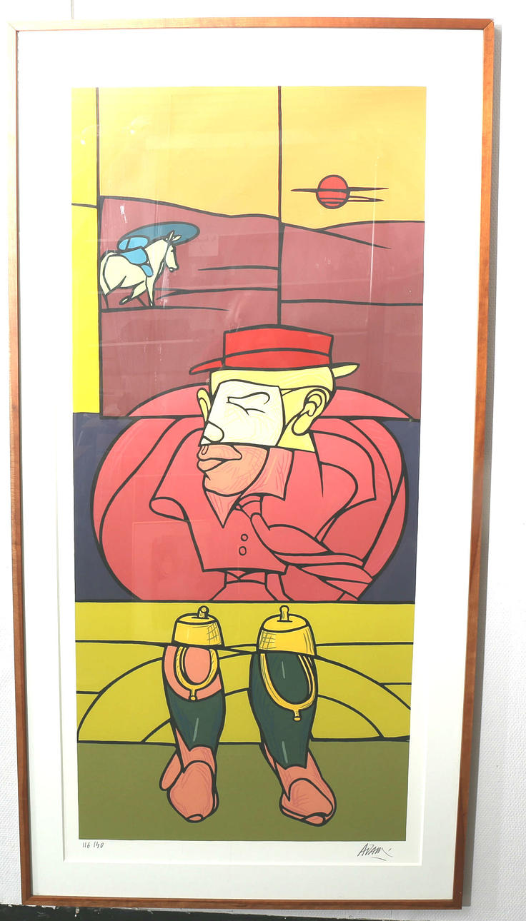 VALERIO ADAMI. Litografi, numrerad 116/140, signerad Adami.