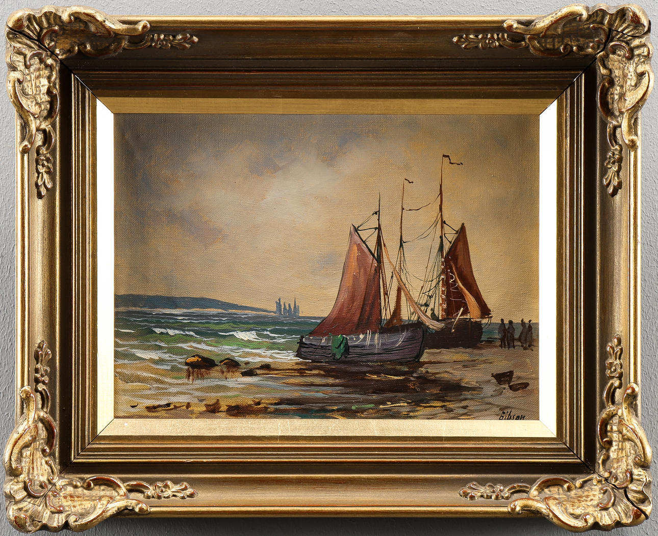 UNIDENTIFIED CONSNARE oil on canvas, signed Gibson.