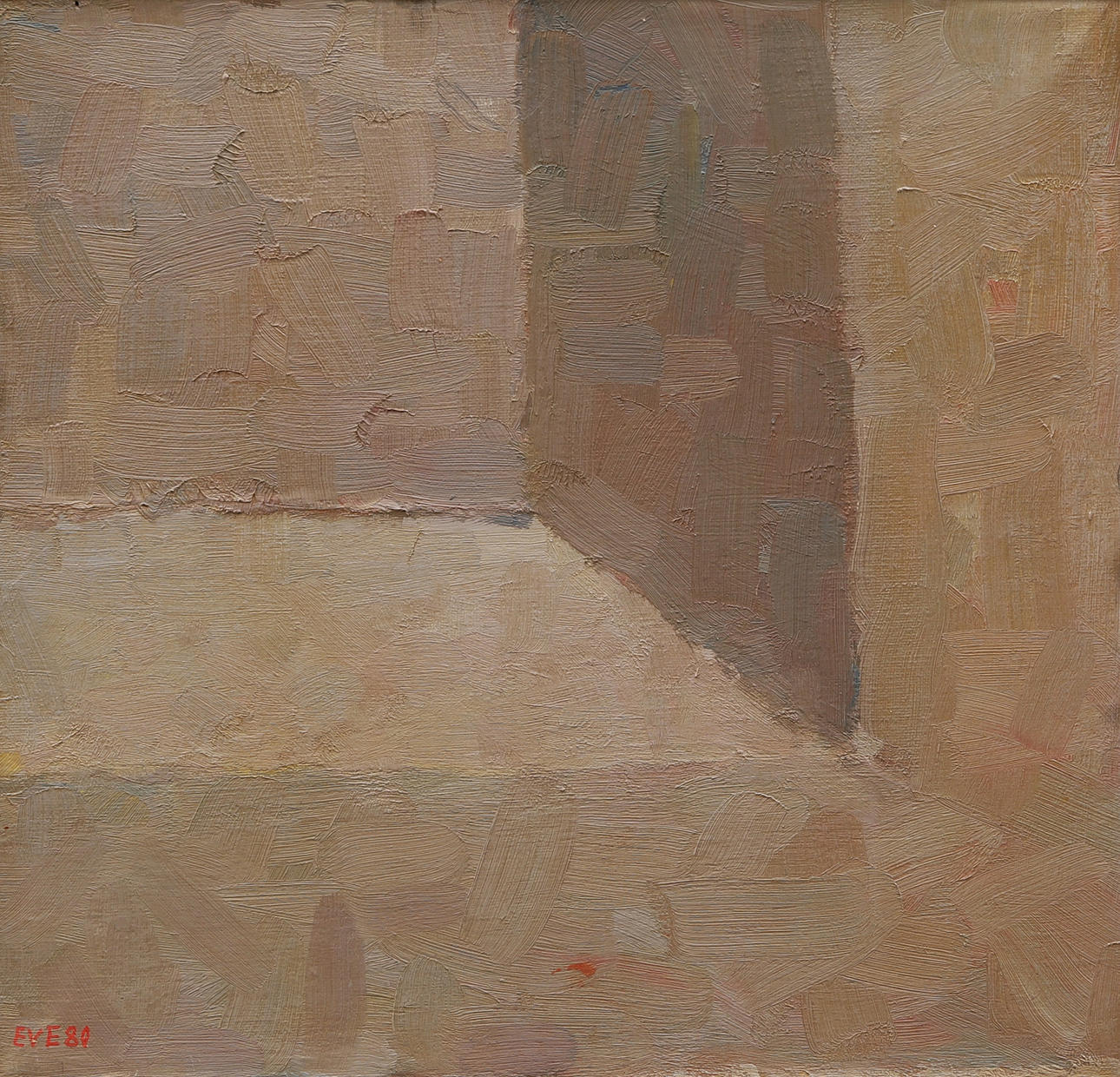EVE ERIKSSON. Composition, oil on canvas, signed and dated -80.