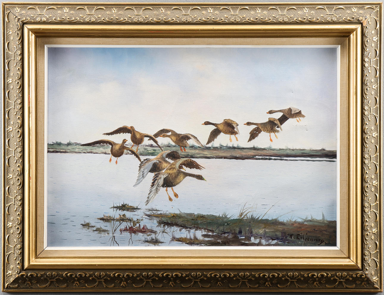 WALTER LILJENBERG oil on canvas, signed.