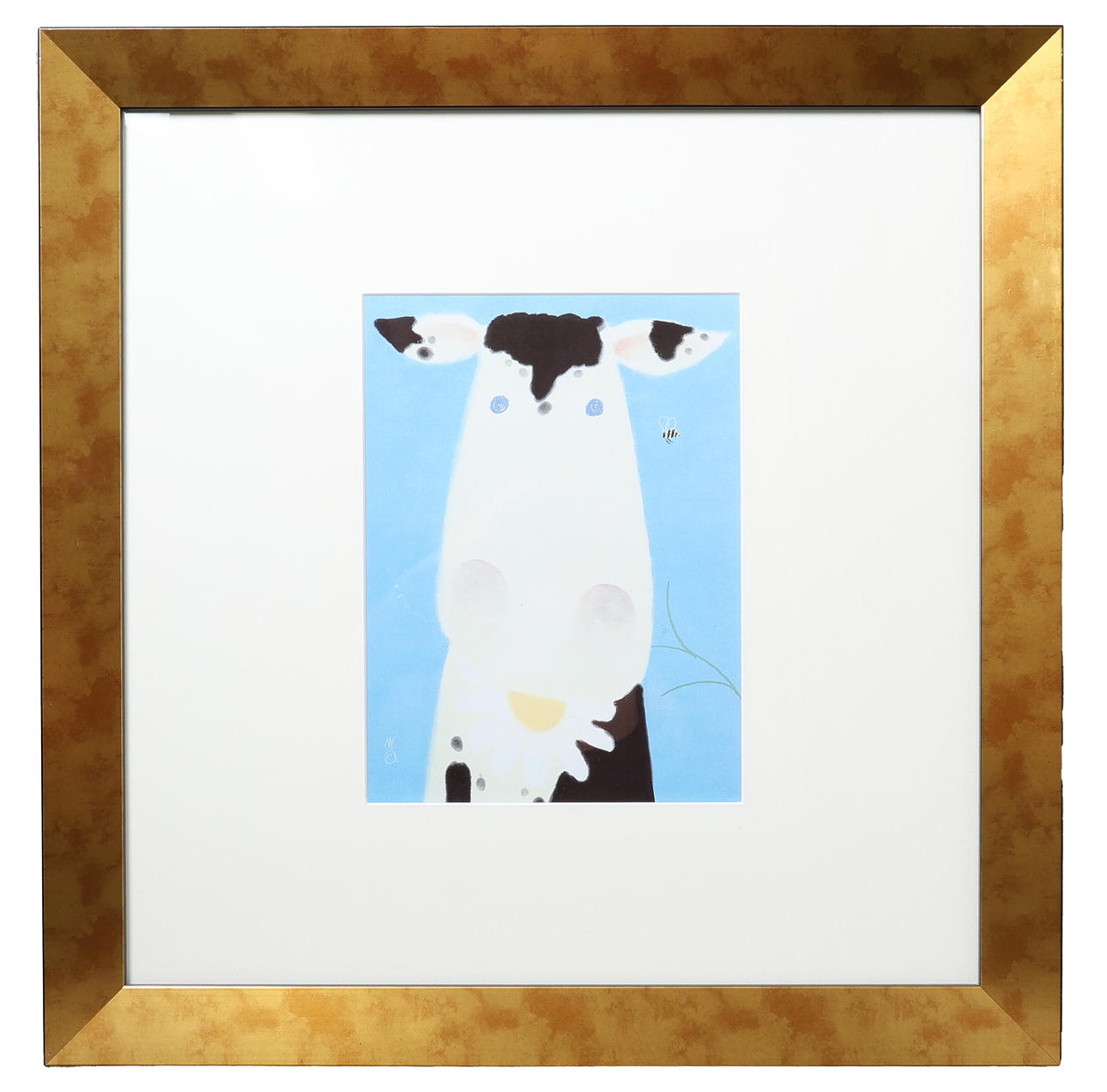 MACKENZIE THORPE (B.1956), COLOURED PRINT 'DAISY'.