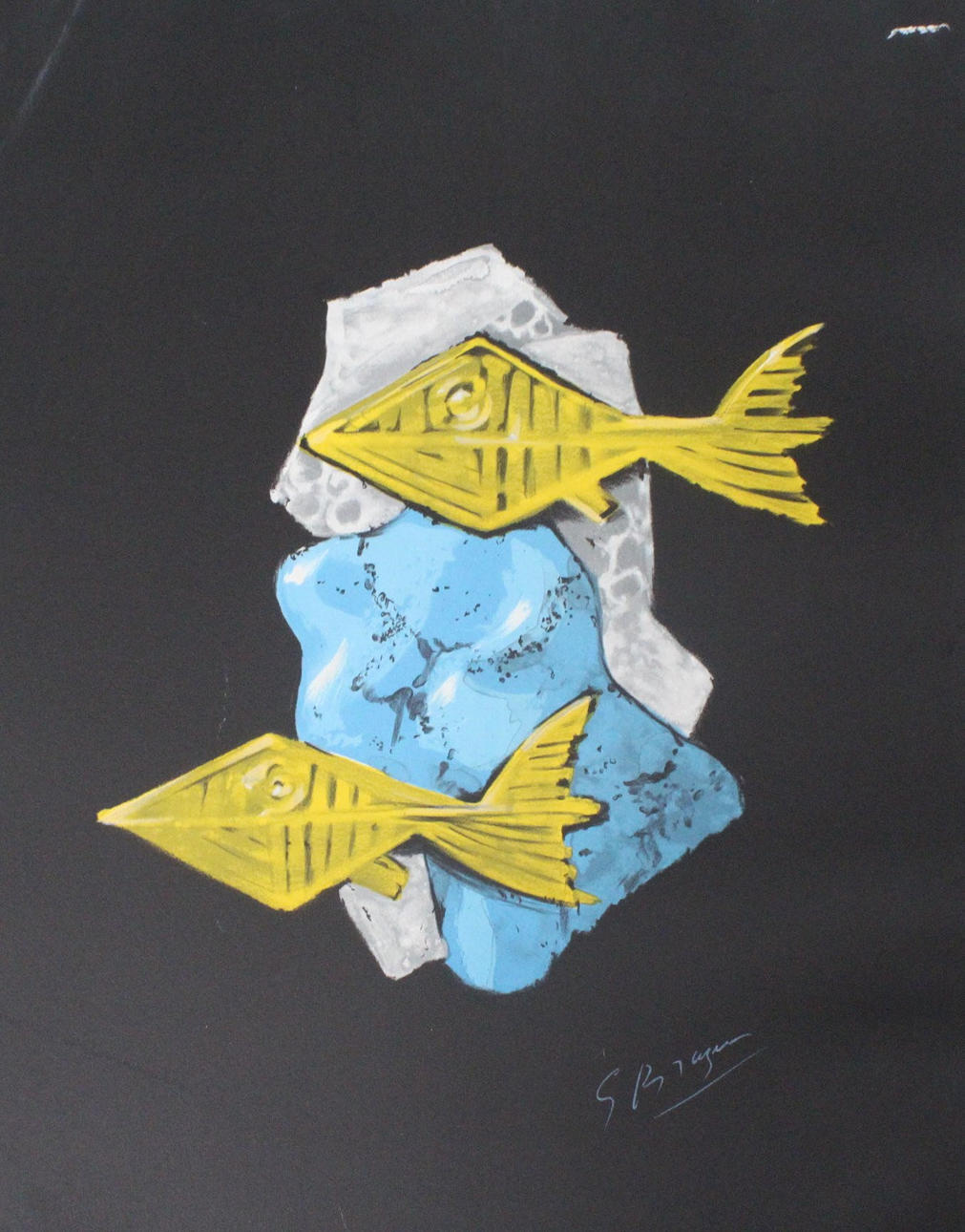 GEORGES BRAQUE (1882-1963). EFTER. 'Poissons Dores', tryk.