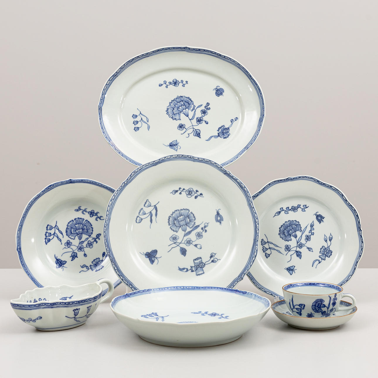 A 51-piece tableware set, “Carnation”, from IKEA's 18th century series.