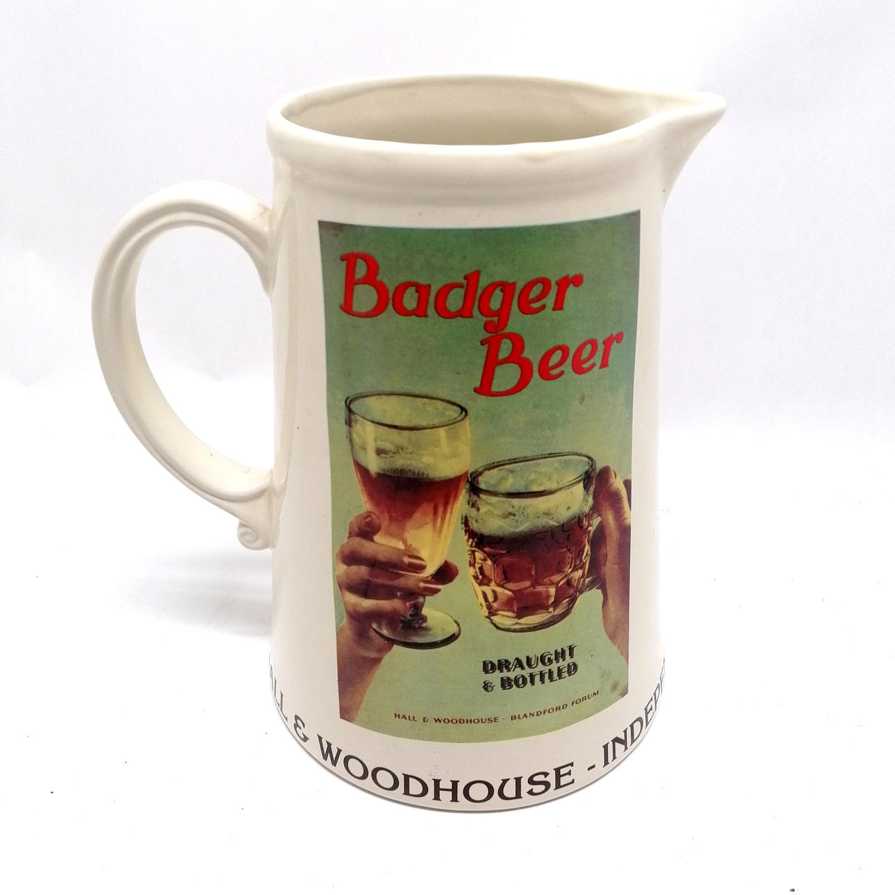 HALL & WOODHOUSE BADGER BEER JUG.