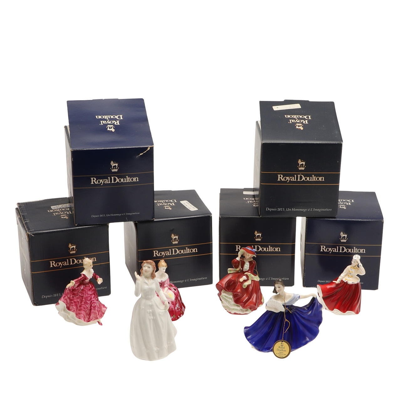 ROYAL DOULTON BOXED FIGURES - INCLUDING VICTORIA.