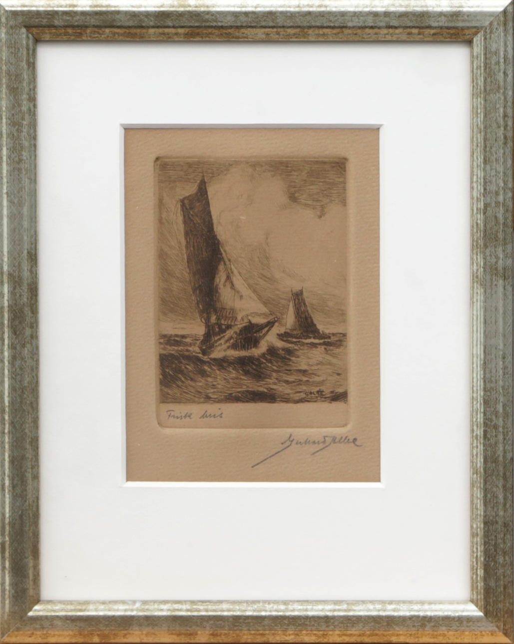 GERHARD ALBE. GRAPHIC LEAF, Fresh Breeze, signed.