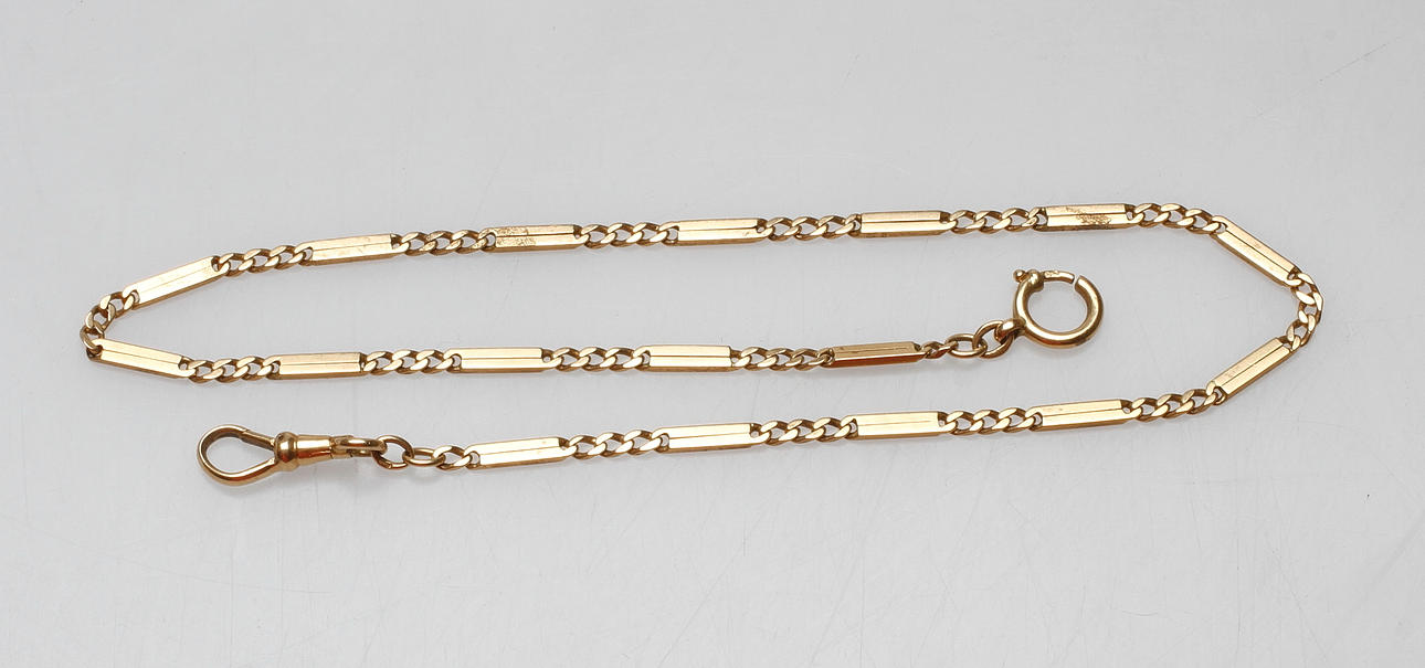 FICKURSKEDJA, guld, 14/18k, vikt ca. 15,5 gram.