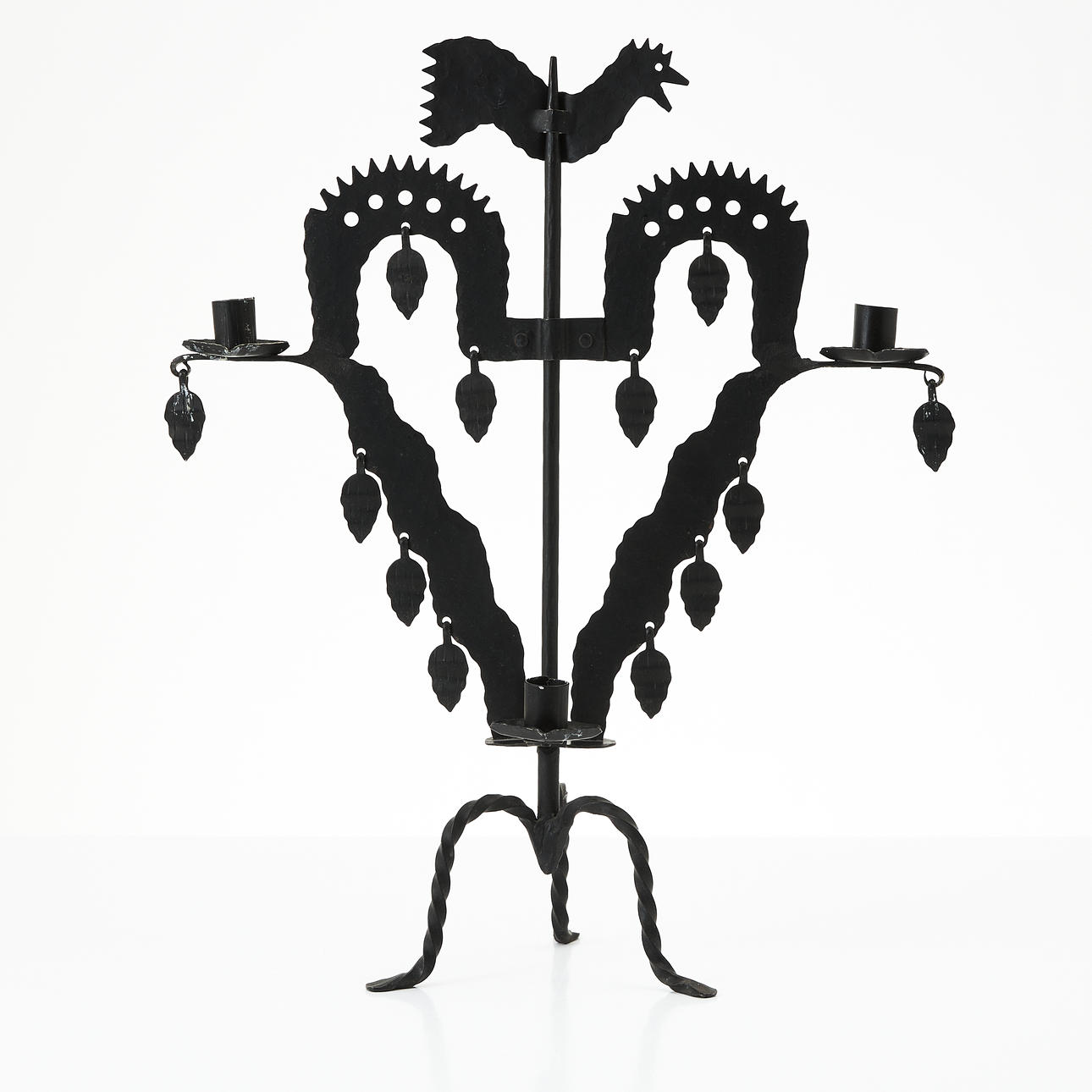 CANDLESTICK, “Rooster stake”, Käck & Hedbys, Leksand, marked Sweden.