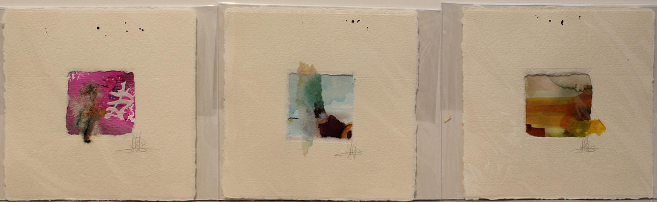 AMPARO CLIMNET. Kompositioner (3). Mix media. Signerade.