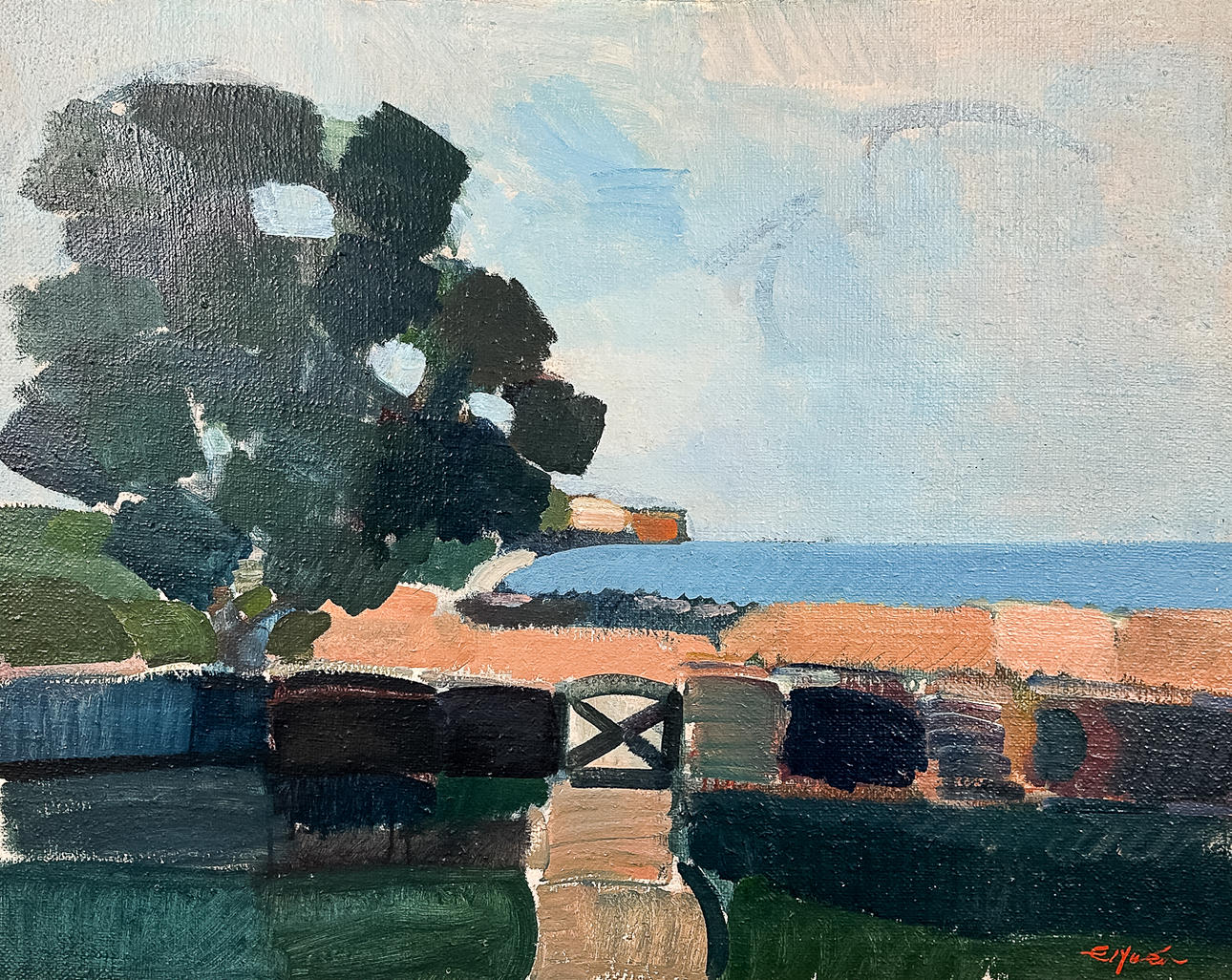 Unknown artist, OIL ON CANVAS, “Outside Gräsö”, signed.