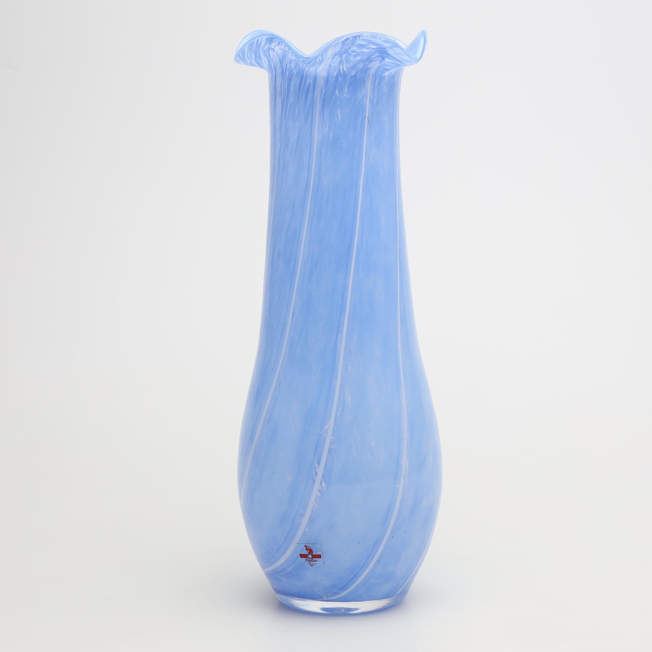 A glass vase, Flygsfors, signed F. Daniel and dated -93.