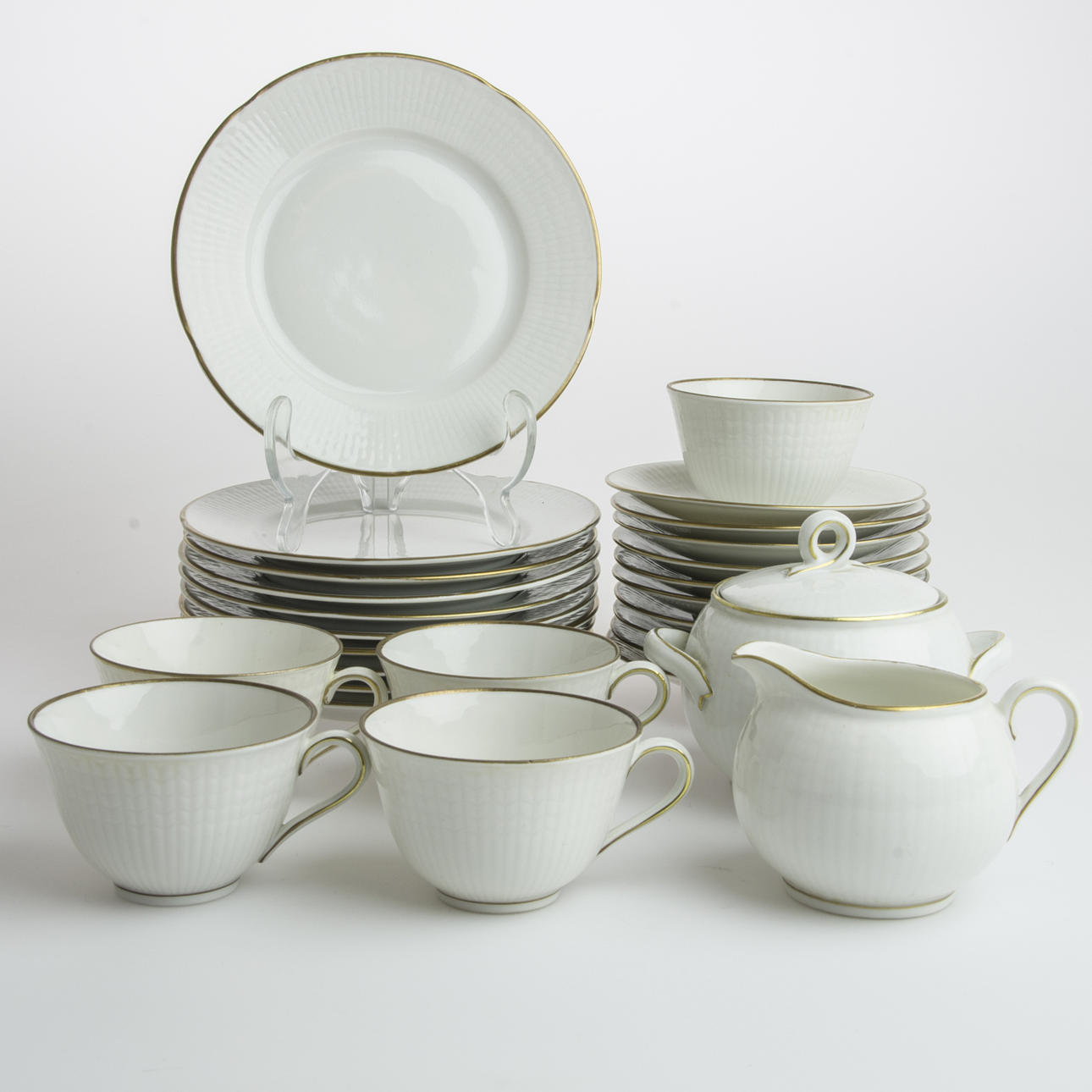 KAFFESERVISDELAR, 27 delar, "Nationalservisen", Louise Adelborg, Rörstrand.