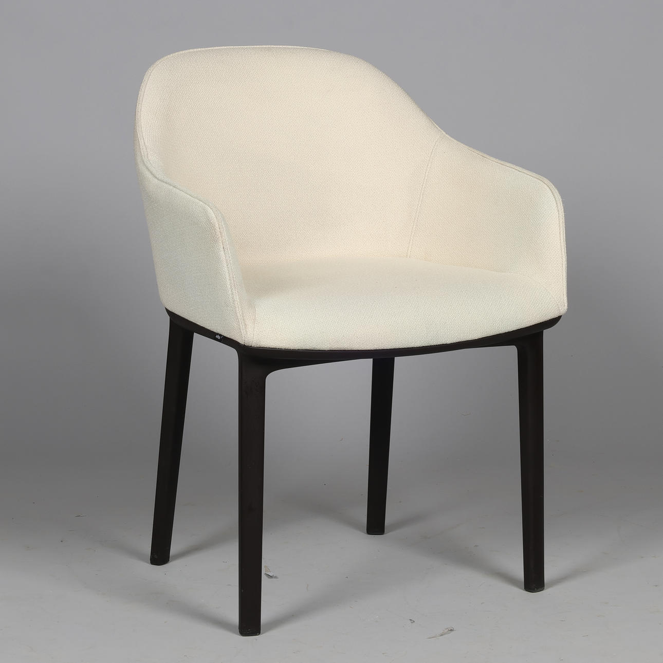 RONAN & ERWAN BOUROULLEC, “Softshell” chair from Vitra, upholstered in light textile with black plastic base, 2015.