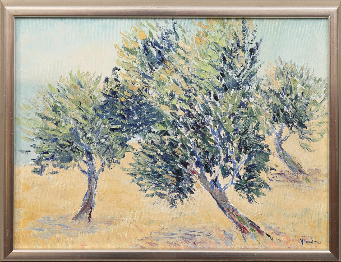OIDENTIFIERAD KONSTNÄR. oil on canvas, signed Mtzon, and dated 82.