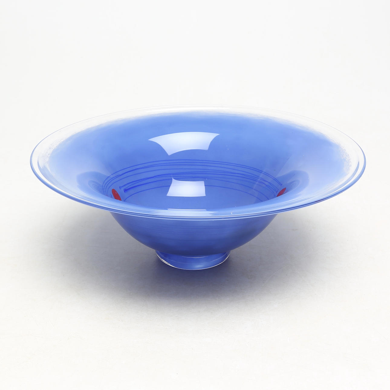 A glass giant bowl, Johansfors, unsigned.