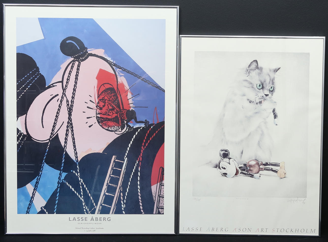 LASSE ÅBERG. exhibition poster and offset printing.