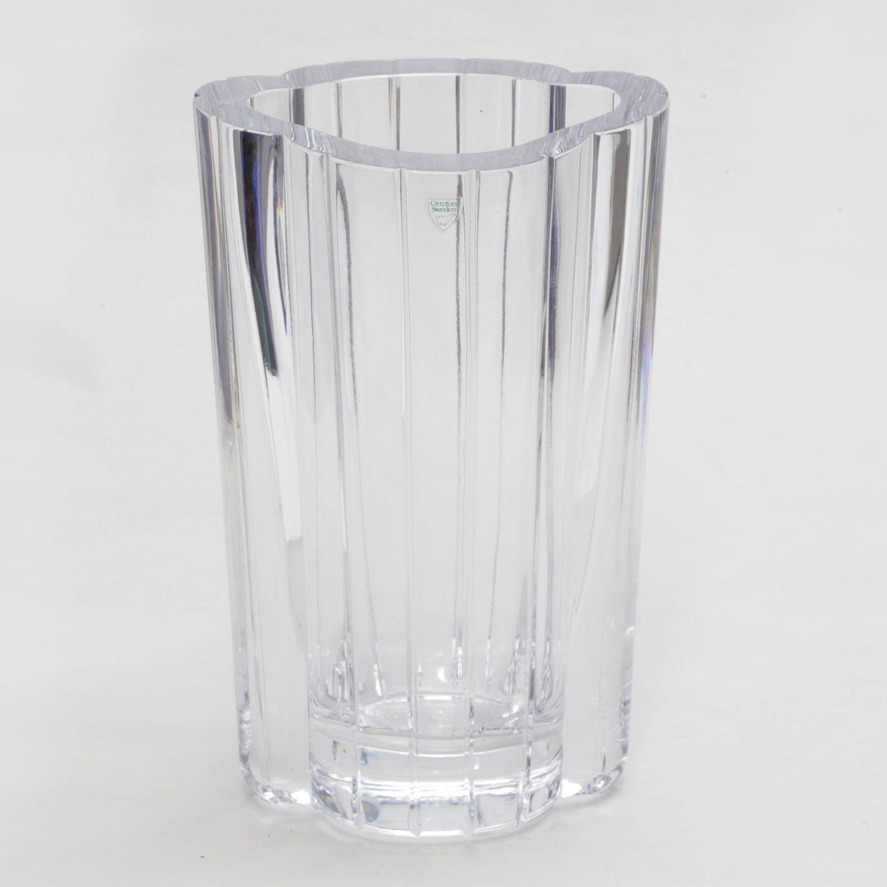 A glass vase, Orrefors, unsigned.