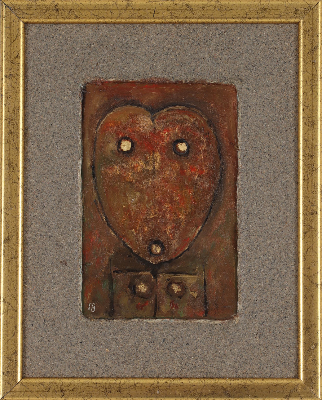 OLLE GUSTAFSSON. Portrait, oil on panel, monogram signed.