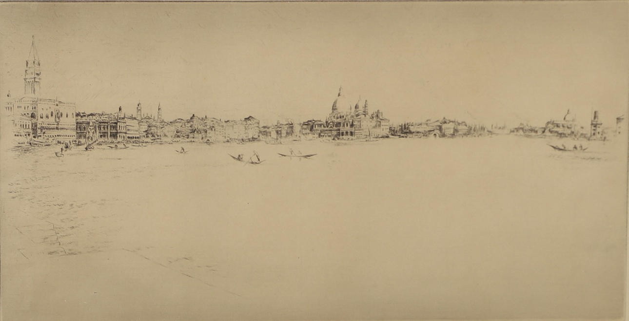 REINHOLD VON ROSEN. Helsingborg, etching, signed.