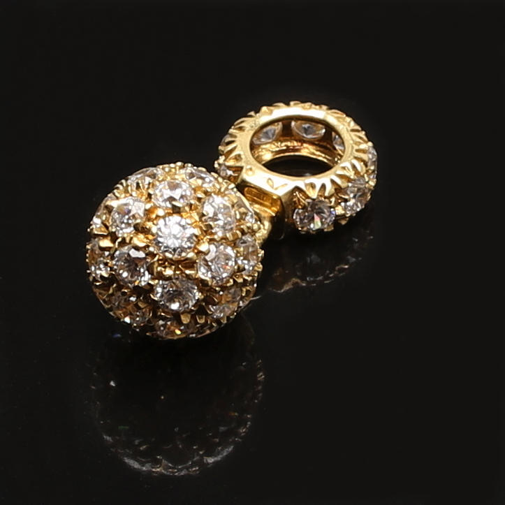 HÄNGE i 18 K gult guld med cubic zirkoner.