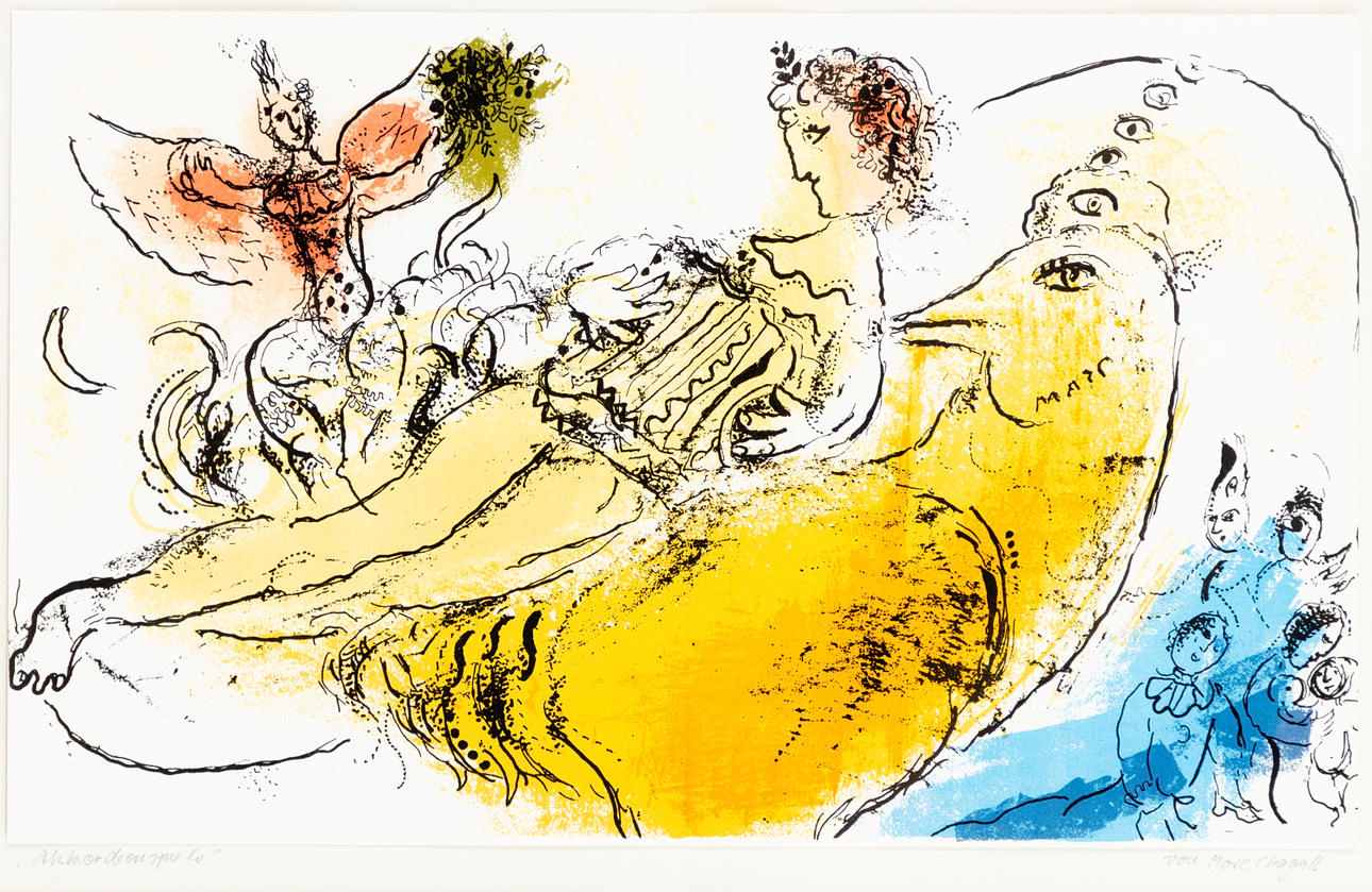 MARC CHAGALL (1887-1985). L'accordéoniste.