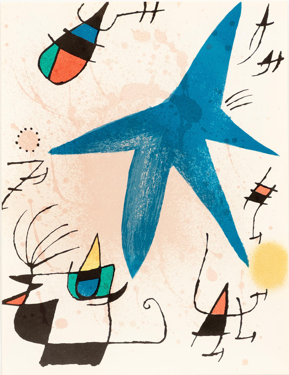 JOAN MIRO (1893-1983). L'Astre bleu.