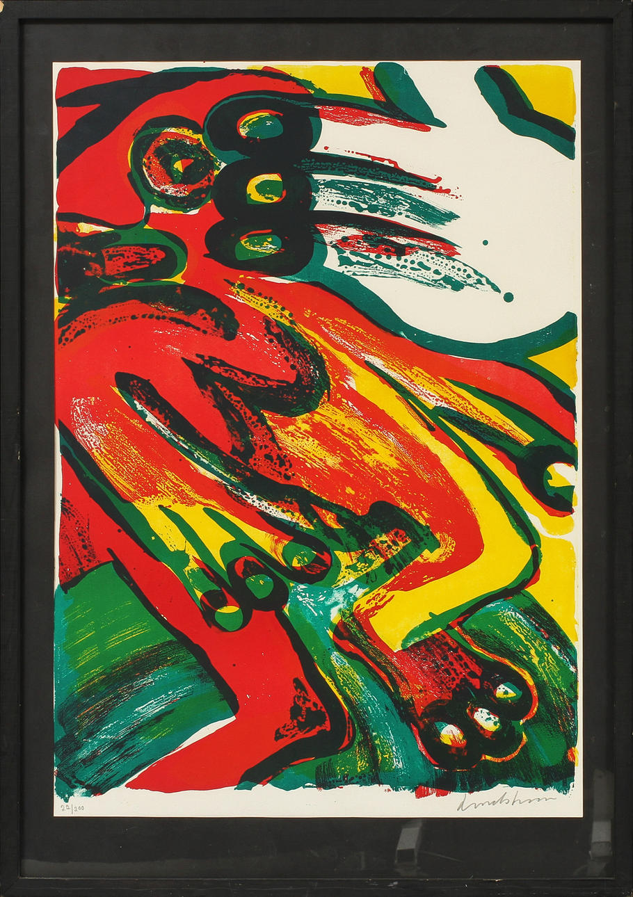 BENGT LINDSTRÖM. "Vindpust", färglitografi, sign o numr 22/200.