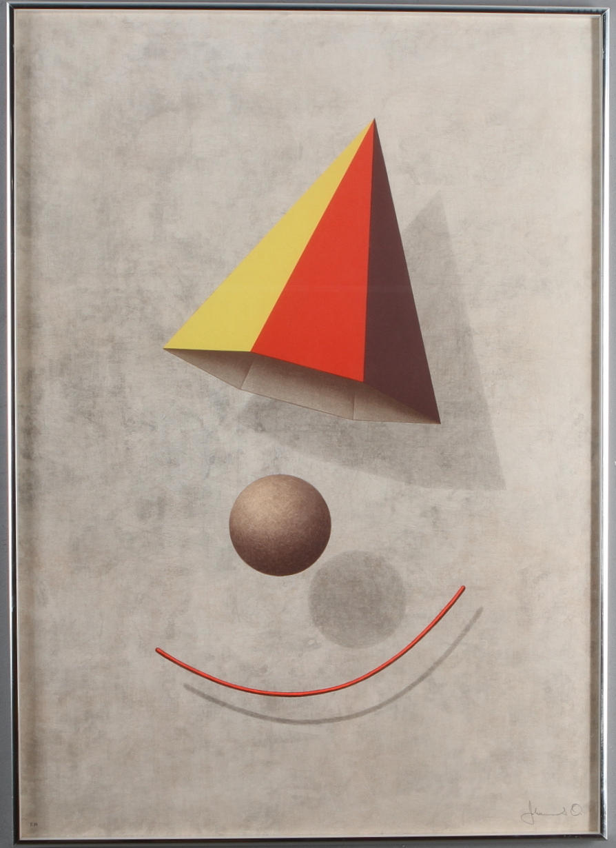 JOHANNES OLSSON. Komposition, färglitografi, EA upplaga, signerad.