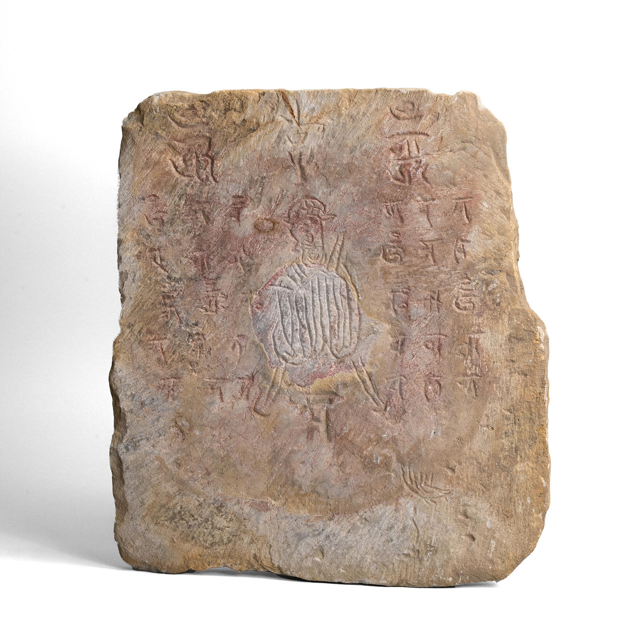 A CHINESE BUDDHIST STONE PRAYER TABLET, SONG / YUAN DYNASTY, 13TH TO ...