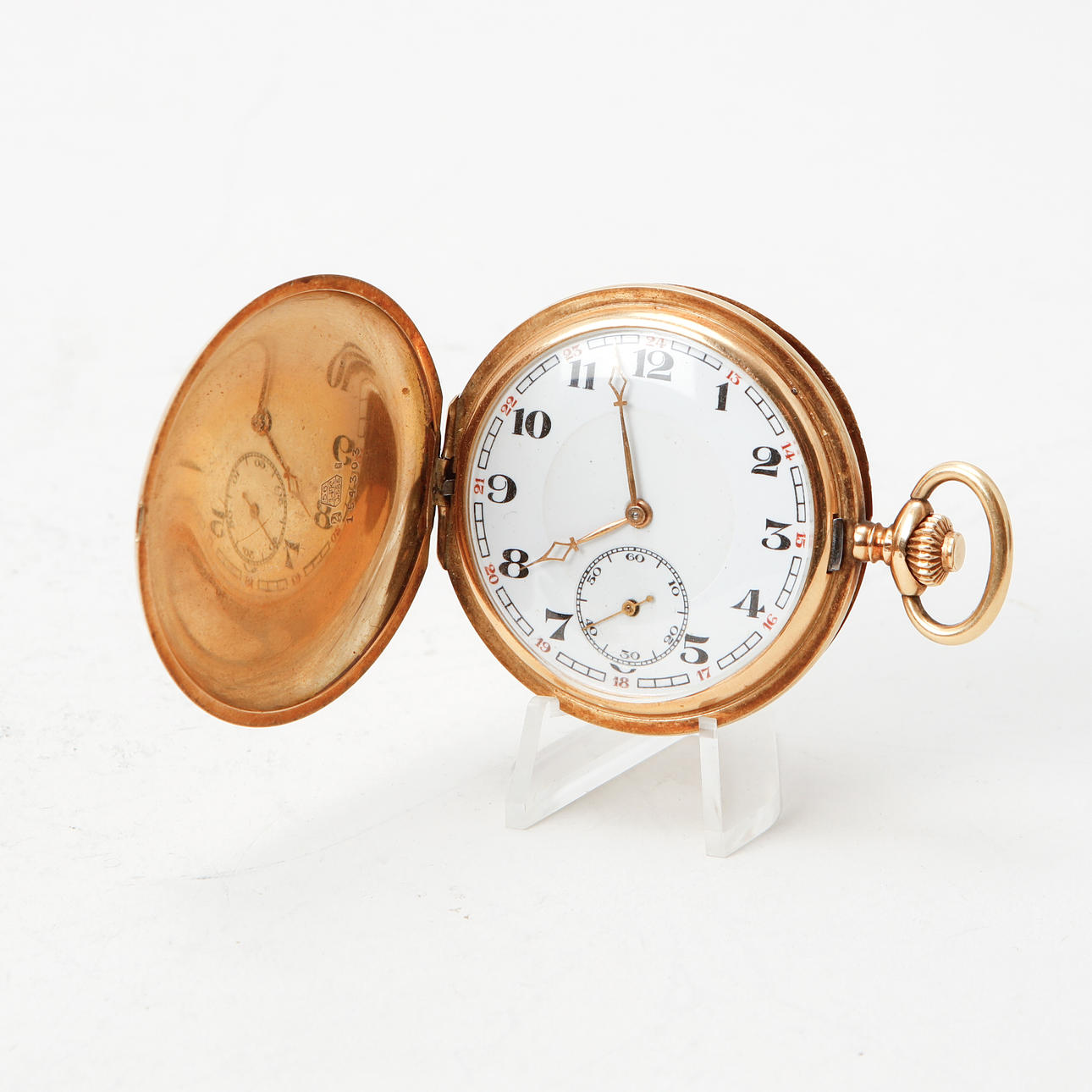 FICKUR, 14k guld, savonett. Totalvikt ca 79 g.