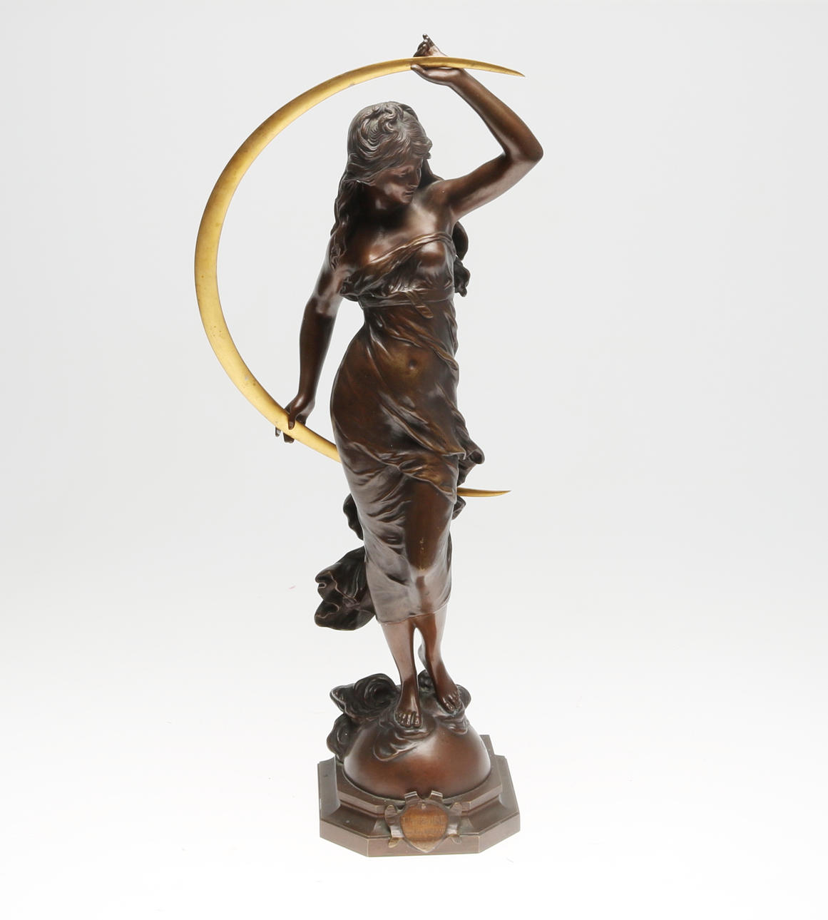 AUGUSTE MOREAU. Figurin, brons, "L'Aurore", 1900-talets första del.