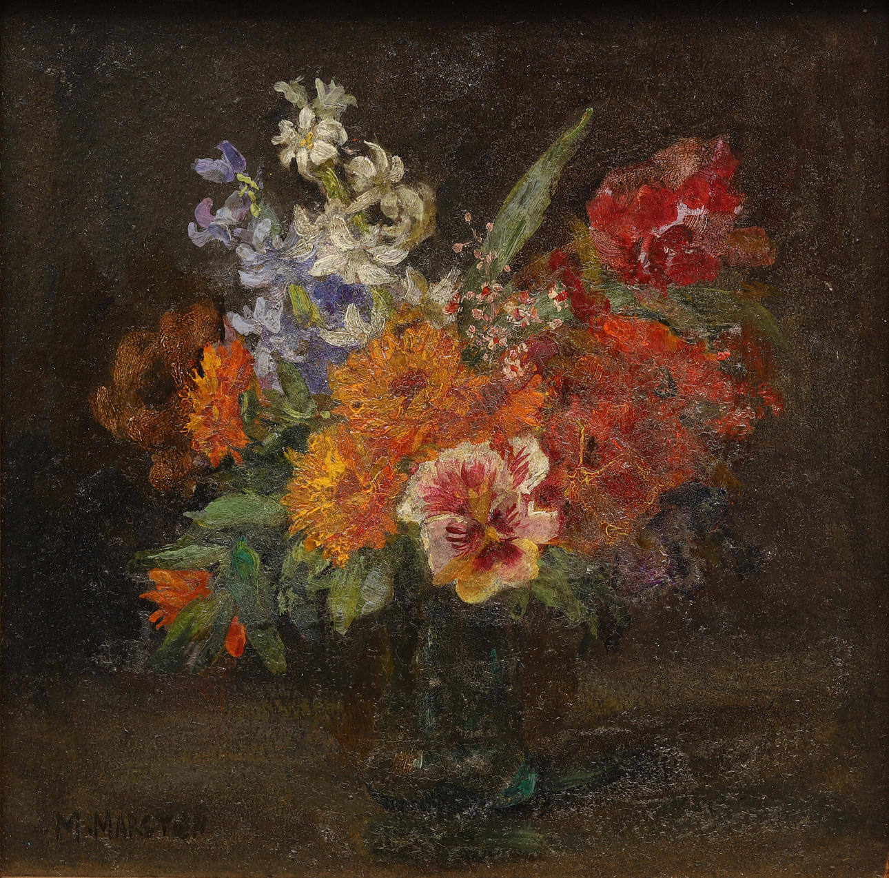 MABEL MARSTON, oil on panel, signed.
