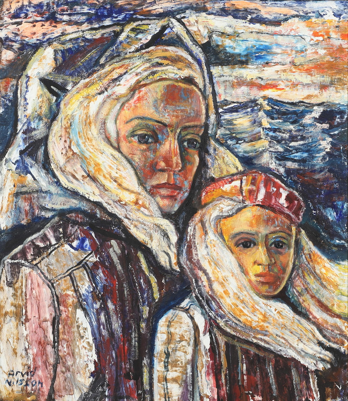 ARVID NILSSON. Oil on canvas, portrait, signed.