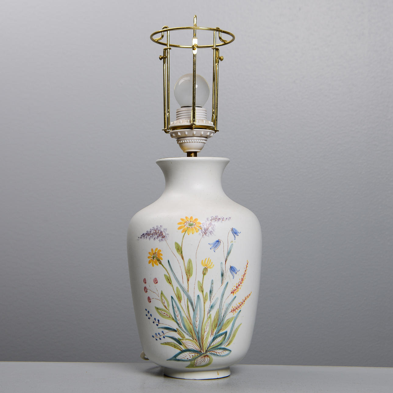 LARS THORÉN. Table lamp, converted vase by Rörstrand, mid 20th century.