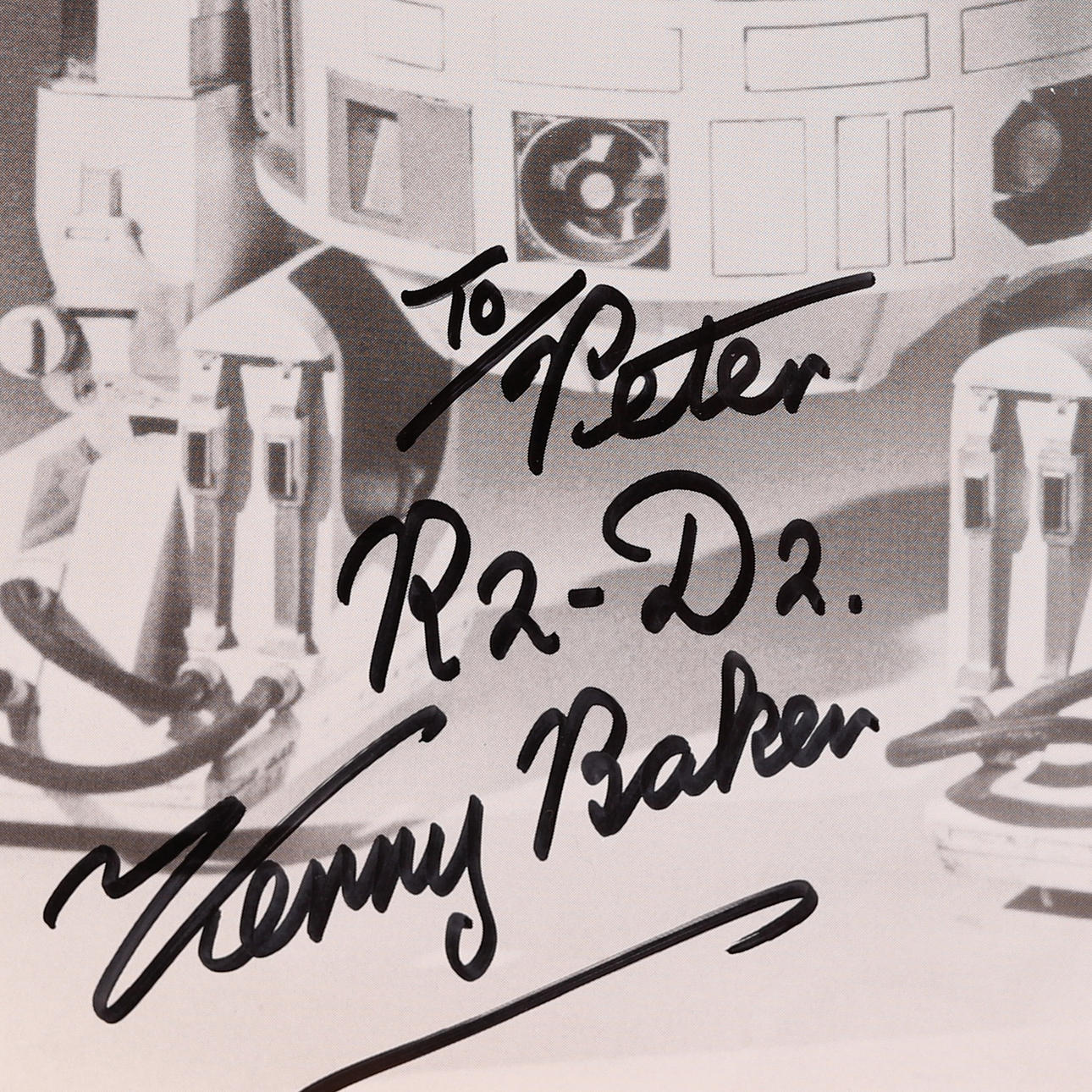 STAR WARS, “R2-D2”, KENNY BAKER (1934-2016), signed black and 