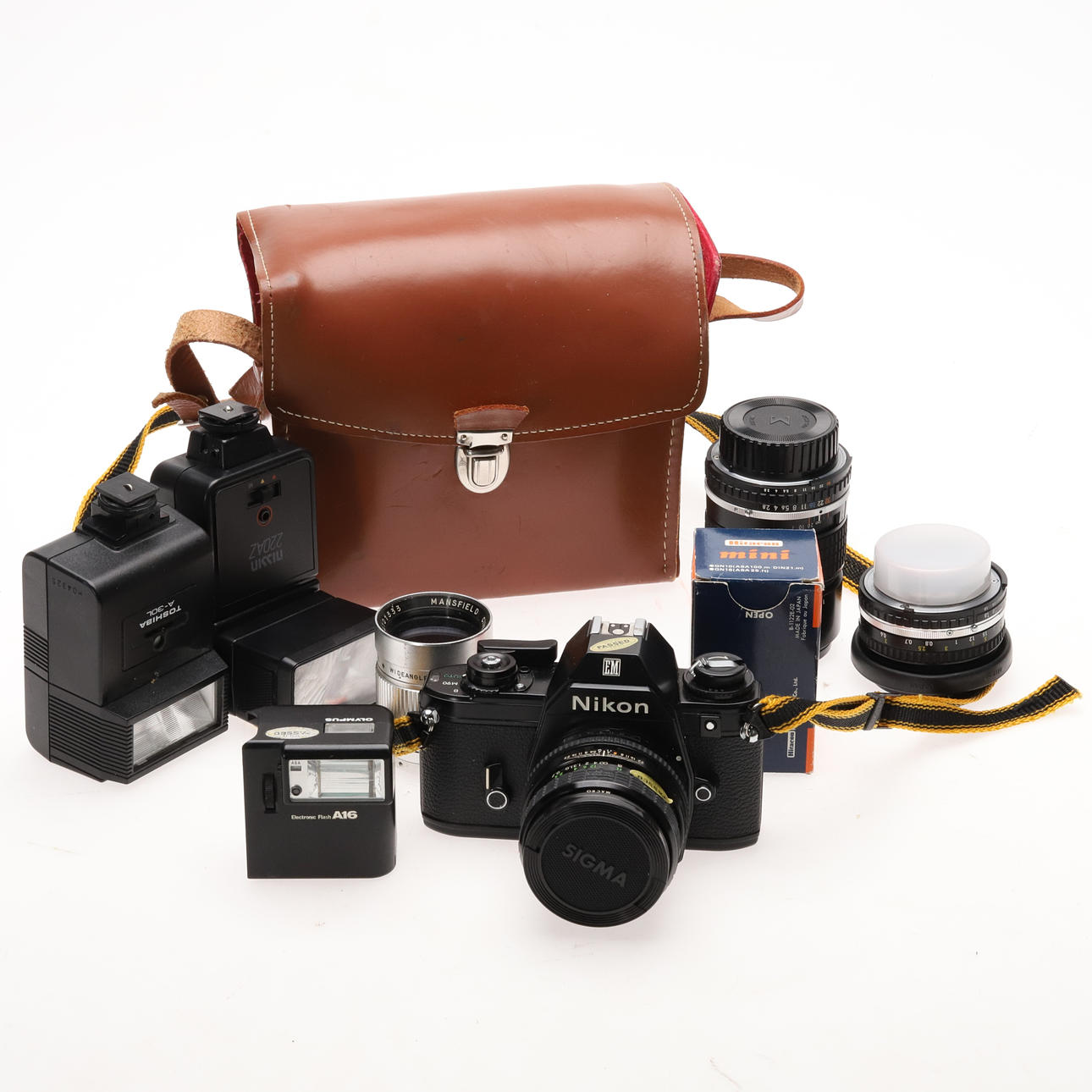 VINTAGE CAMERA WITH ACCESSORIES, Nikon EM.