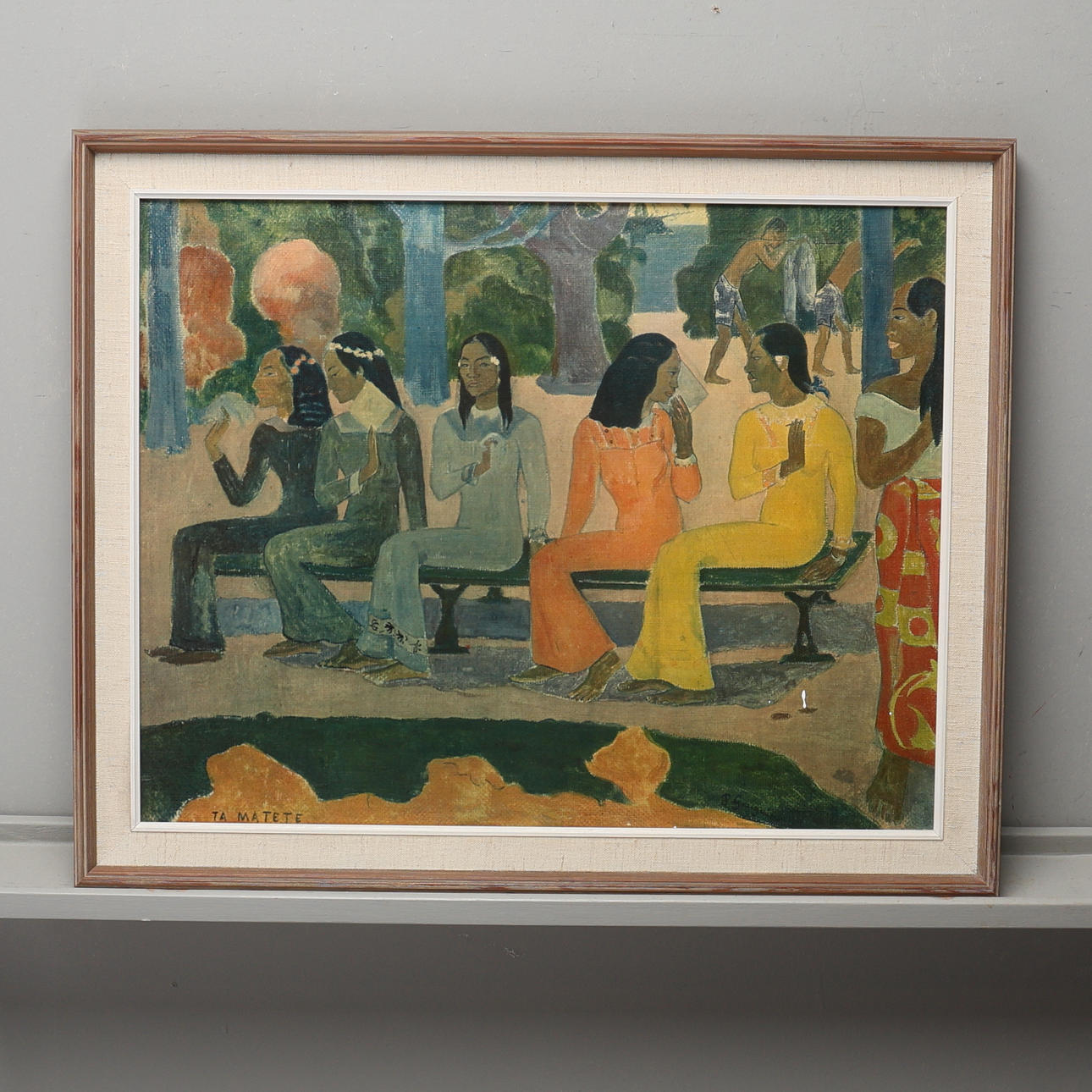 PAUL GAUGUIN. After. Dietary print on canvas, “Ta Matete”.