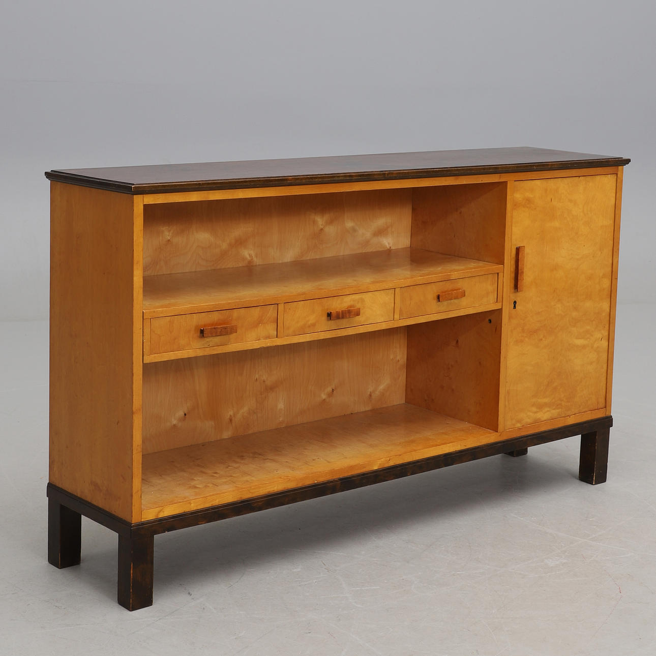 An art deco bookcase, 1930s.