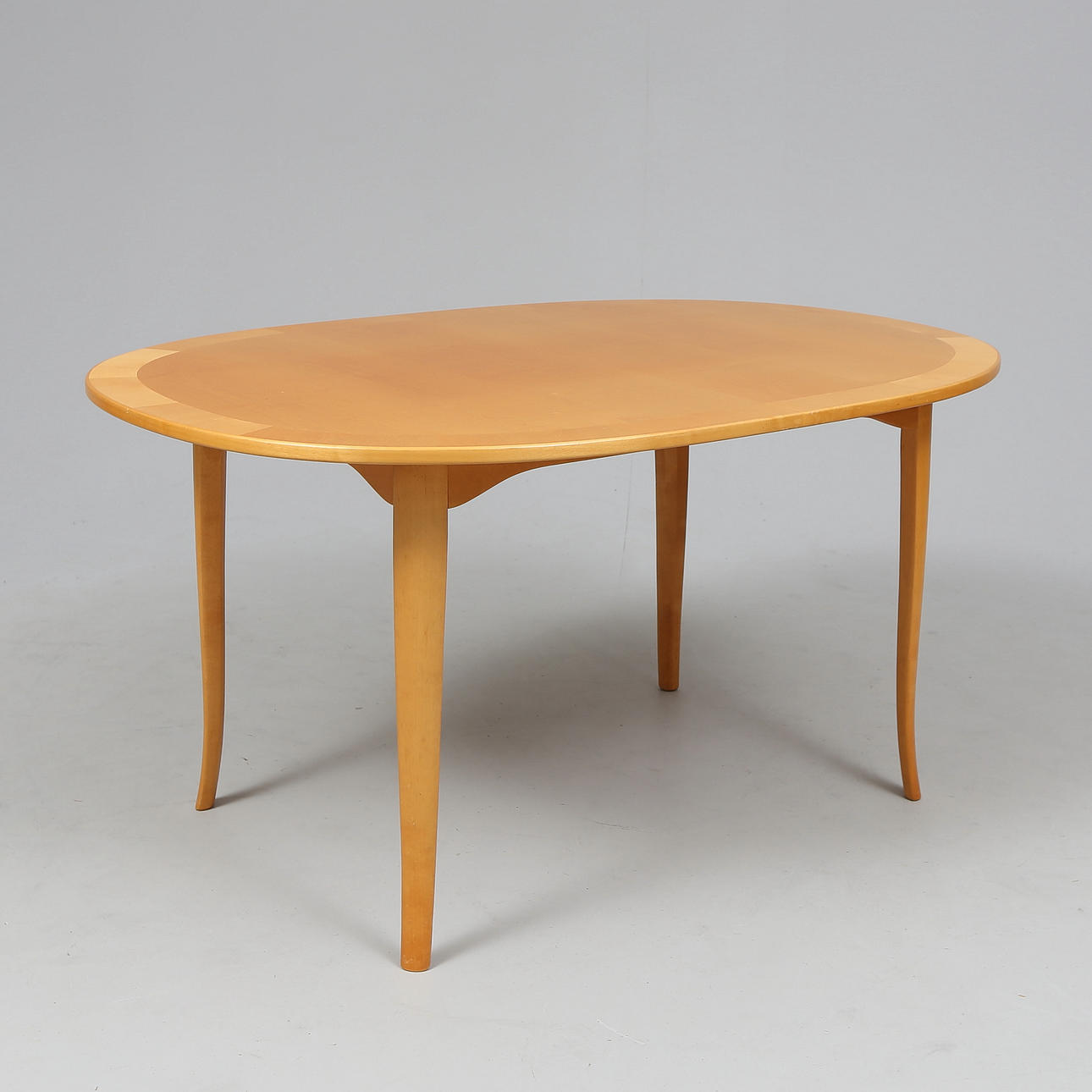 CARL MALMSTEN. Coffee table, “Ovalen”, birch, finishing elderberry.