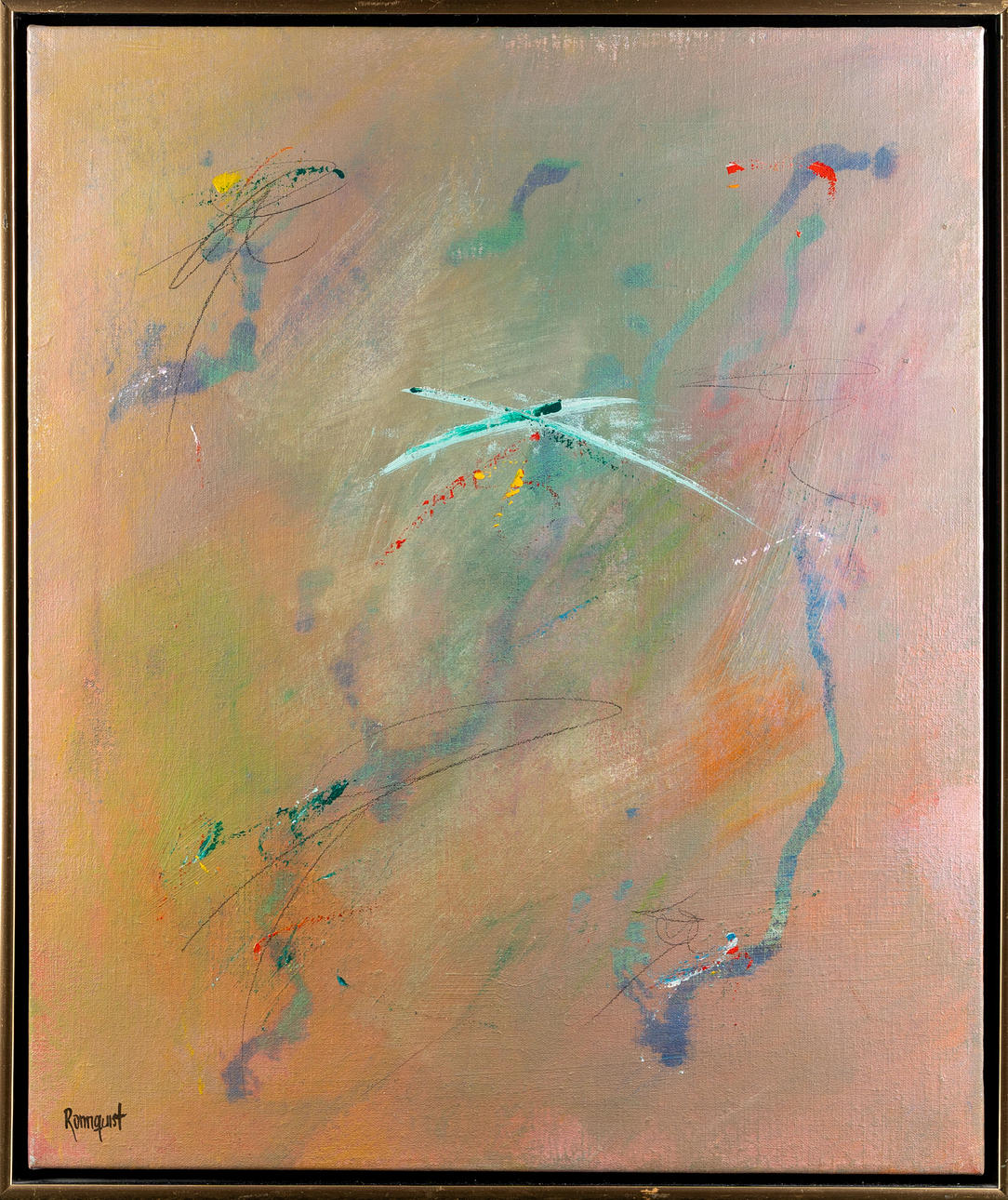 BJÖRN RÖNNQUIST. Akryl på lærred. „Pinapple Smith“.