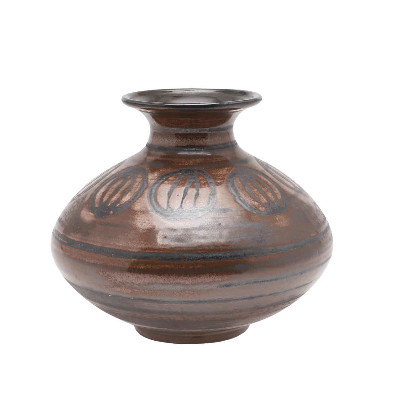 A CINQUE PORTS RYE POTTERY VASE.