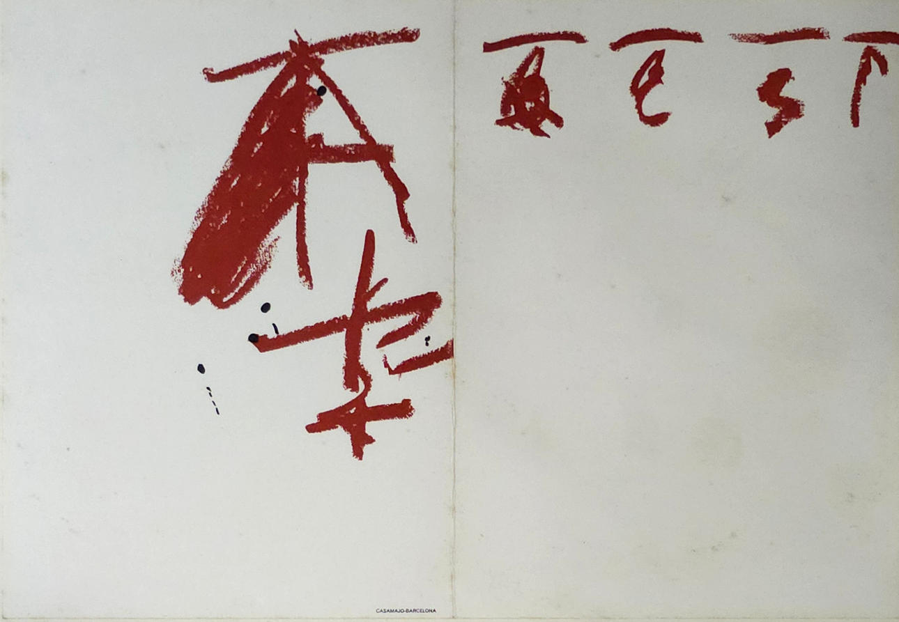 AFTER ANTONI TÀPIES. Offset lithography.
