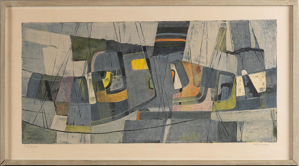 NILS WEDEL. Composition, lithography.