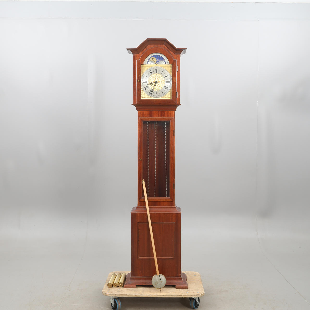 FLOOR CLOCK, with moon phase.