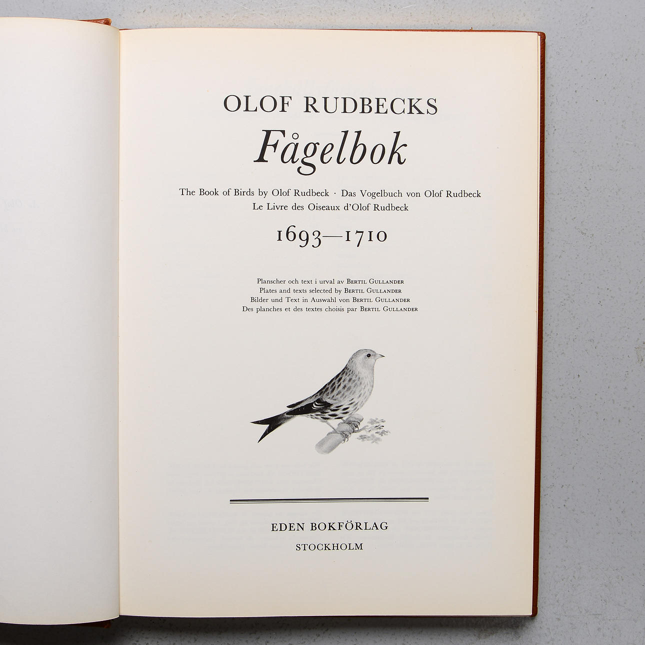 洋書 LE LIVRE DES OISEAUX d'Olof Rudbeck Le Livre DES Oiseaux: D'Olof Rudbeck Le Jeune : Krook, Hans